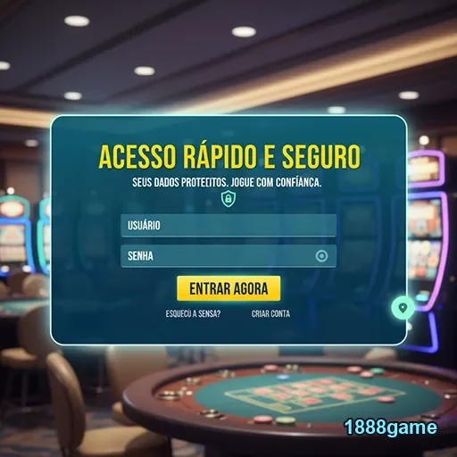 Interface de login da plataforma VIP da 1888game.