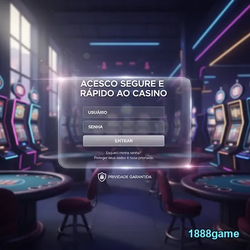 Tela de login do 1888game com foco em acesso rápido e seguro.