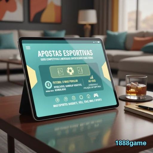 Dispositivo móvel exibindo o aplicativo 1888game com apostas.