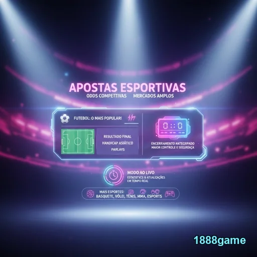 Tela do 1888game com serviços de apostas e odds competitivas.