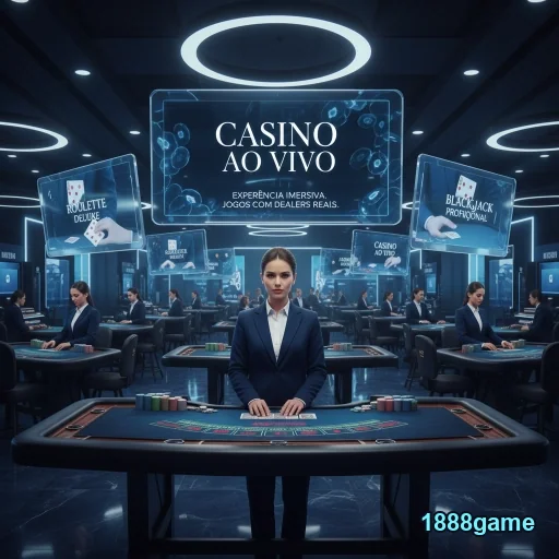 Ambiente de cassino ao vivo da 1888game com dealers reais.