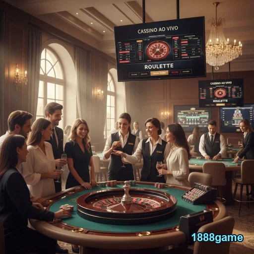 Membros de uma mesa de roleta no cassino ao vivo 1888game.