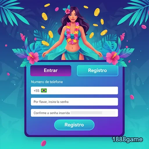 Tela de registro da 1888game com opção para serviços VIP.