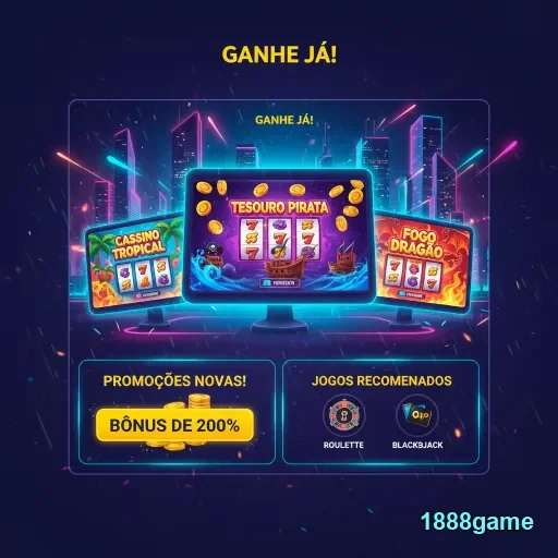Imagem de promoções VIP no 1888game com jogos de slots.