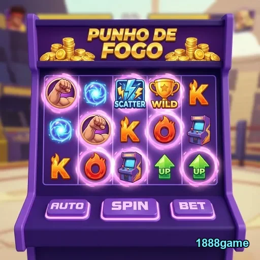 Interface do jogo Punho de Fogo na 1888game com ícones especiais.