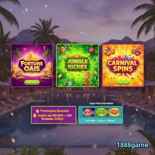 Interface do site 1888game mostrando slots games VIP.