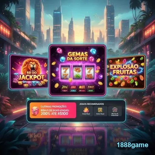 Tela do 1888game destacando slot games e jackpot.